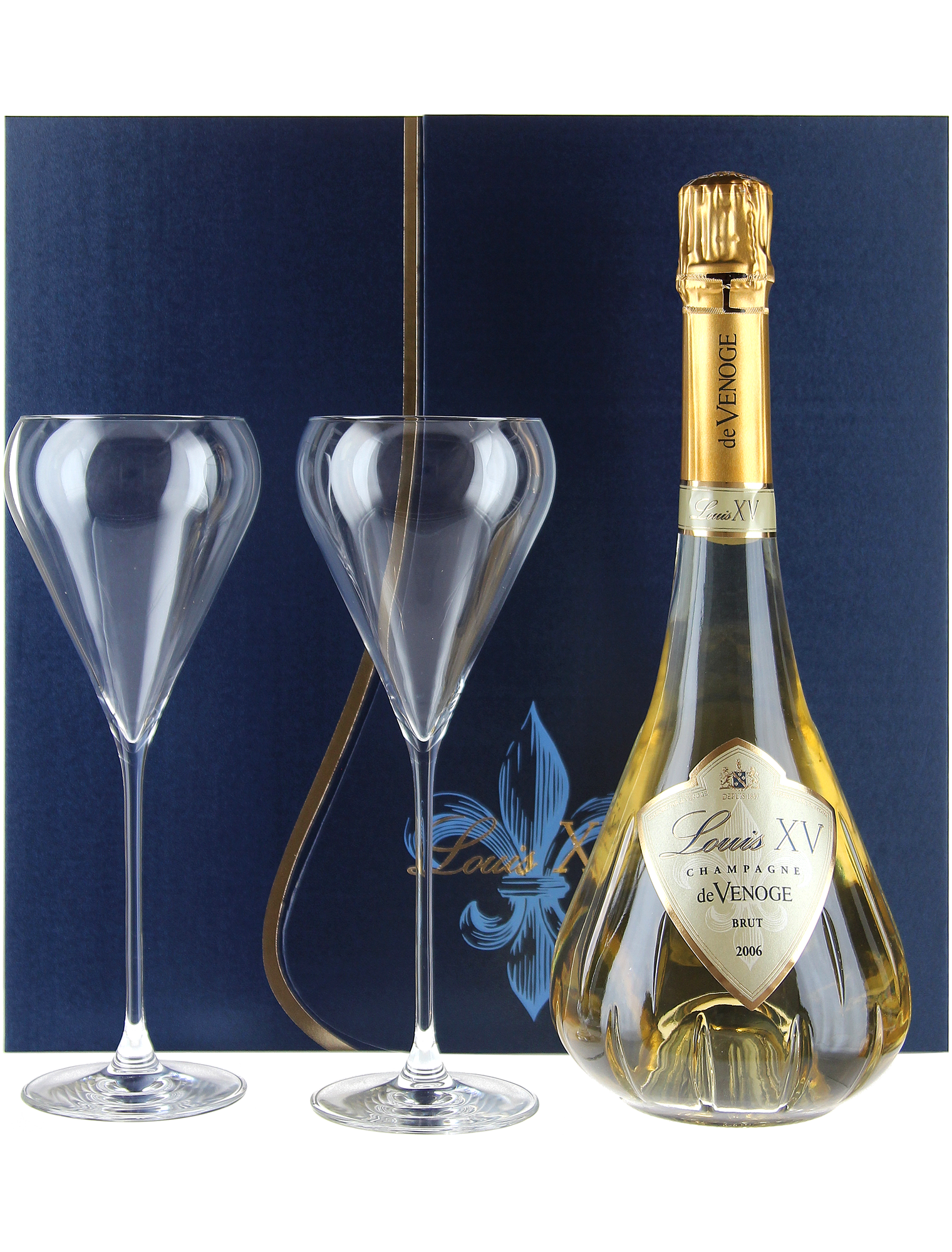 Champagne Louis XV (Gift Box with 2 Champagne glasses) De Venoge ARVI